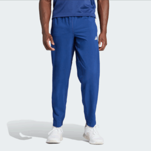 Adidas Men's Train Essentials 3-Stripe Woven Pants (Dark Blue/White)