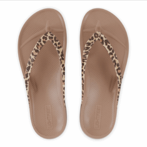 Lightfeet Arch Support Thongs (Leopard/Latte)