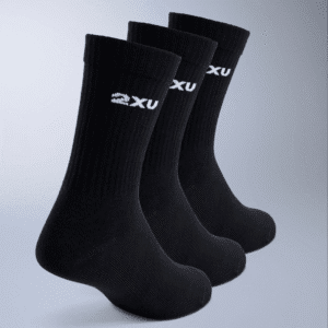2XU Cotton Crew Socks 3 Pack (Black/White)