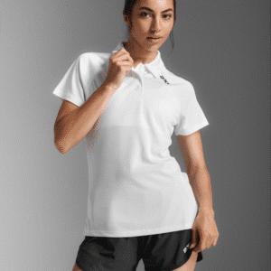 2XU Women's Aspire Polo (White/Black)