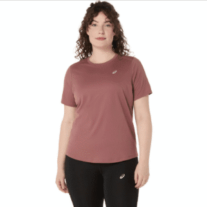 ASICS Women's Silver SS Top (Rubble Red)