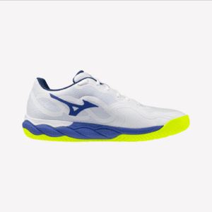 Mizuno Mens Wave Enforce Court AC (White/Dazzling Blue/Lightning Yellow)