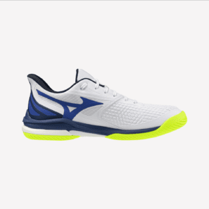 Mizuno Mens Wave Exceed Tour 7 AC (White/Dazzling Blue/Lighting Yellow)