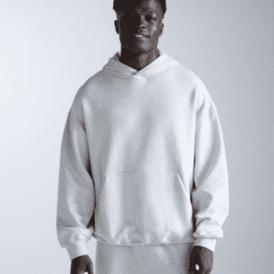 2XU Unisex EZ Oversized Organic Cotton Hoodie (Grey Marle/Grey Marle)