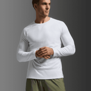2XU Men's Aero Long Sleeve (White/Silver Reflective)