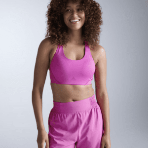 2XU Women's Aero Mesh Medium Impact Bra (Rose Violet/Rose Reflective)