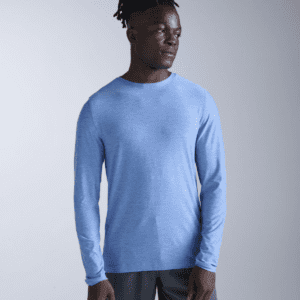 2XU Men's Signature Long Sleeve Tee (Silverlake Blue/Silverlake Blue)