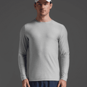 2XU Men's Signature Long Sleeve Tee (Harbor Mist/Harbor Mist)
