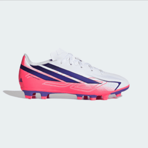 Adidas Kid's F50 Hyperfast Club (Cloud White/Solar Purple/Solar Turbo)